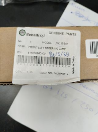 INTERMITENTE DELANTERO IZQUIERDO BENELLI BN 125 2018-2023 — imagen 3